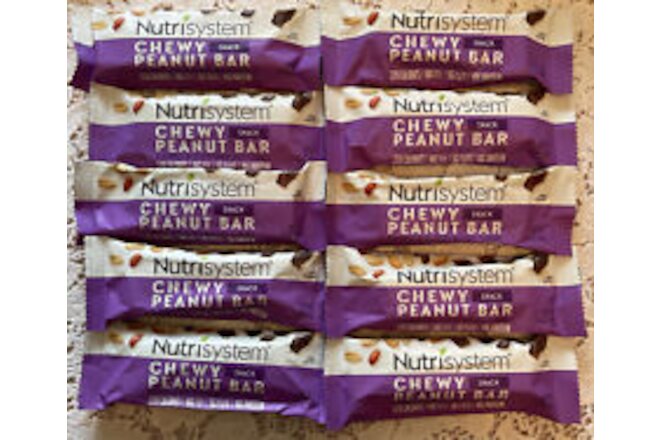 💕10 Nutrisystem Chewy Peanut Bar Milk Chocolate Coated SNACK BB July 2024