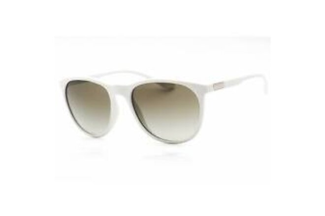 Emporio Armani Men's Sunglasses Matte White Full Rim Round Frame 0EA4210 53448E