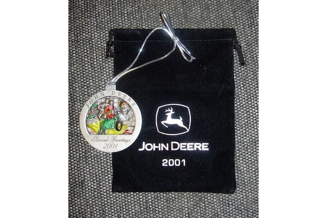 John Deere JD 2001 Pewter Christmas Ornament