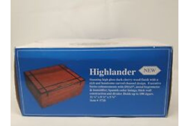 Brand NEW - Craftsman’s Bench Deluxe Humidor - Highlander: Hold up to 100 Cigars