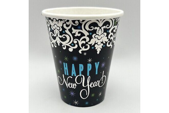 Elegant New Year's Eve Holiday Black Cocktail Party 9 oz. Paper Cups