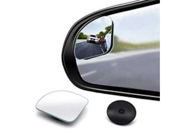 2Pcs Fan Shaped Blind Spot Mirror, 360 Degree Adjustabe HD Glass Blind Spot Mirr