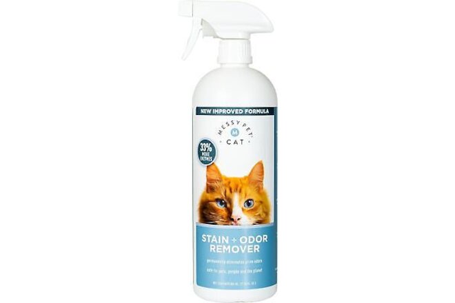 Messy Pet Cat Stain and Odor Remover Spray Bottle 27.05 fl oz