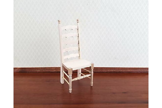 Dollhouse Miniature Unfinished Ladderback Chair 1:12 Scale Kitchen & Dining
