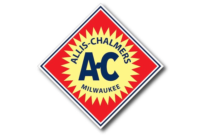 Allis Chalmers Vintage Logo Decal 5X5" Repro Milwaukee Tractor Sticker YETI yeti
