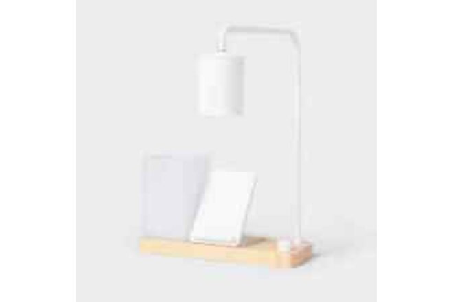 Desk Lamp with Wireless Charging and Storage (Includes LED Light Bulb)