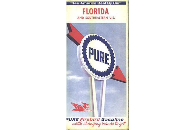 1965 Pure Florida Vintage Road Map