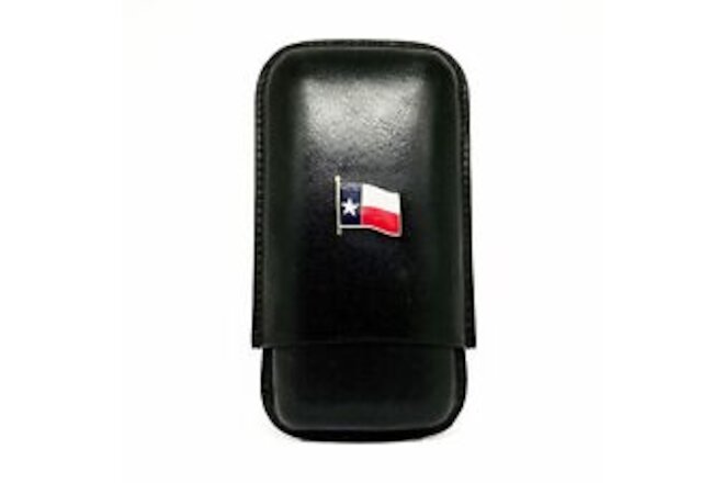 Texas Flag 3-Finger Cigar Case – Leather Cigar Case