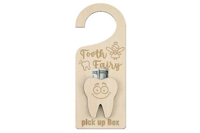 Tooth Fairy Door Hanger with Money Holder Tooth Fairy Pick up Box Encourage Gift