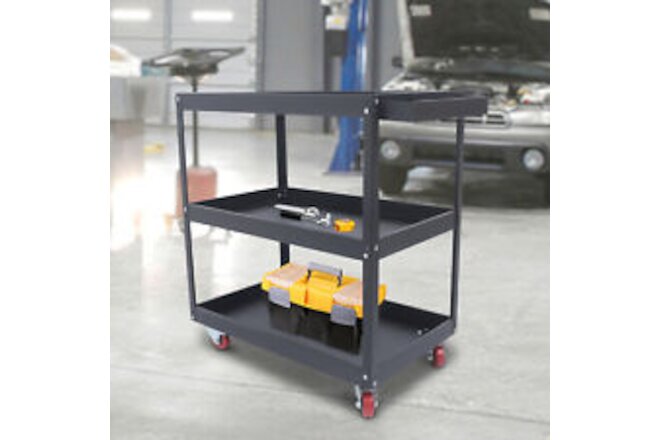3-Tier Heavy Duty Rolling Utility Tool Cart Service Organizer Storage Trolley US