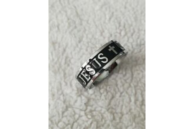 Jesus Logo Stainless Steel Size 8,9,10,11 Biker Gothic Ring New