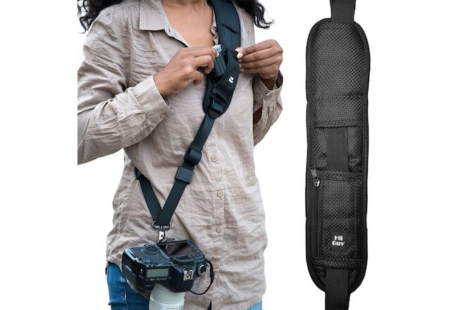 HiiGuy Camera Straps Crossbody Nikon , Long 32"  Neck Strap with Quick Release