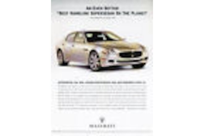 2006 Maserati Quattroporte - Sport GT  Classic Vintage Advertisement Ad A16-B
