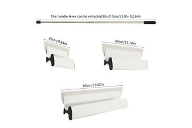 Drywall Skim Blade w/ Handle Adjustable Putty Knife Combo Trowel Tool 10/16/24''