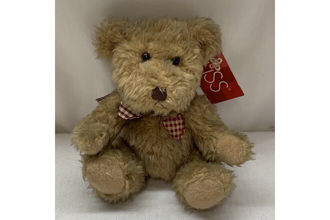 RUSS Heartwarmer Collection Tan TRUE HEART Teddy Bear 5" Bean Plush
