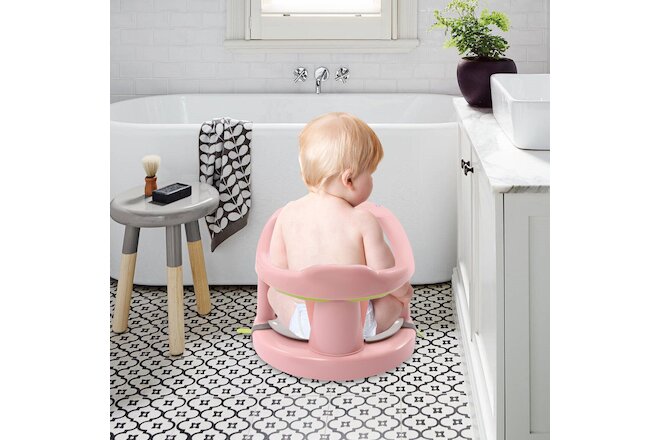 Newborn Infant Baby Bath Tub Ring Seat Infant Toddler Safety Chair Anti Slip NEW