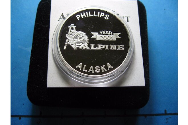 PHILLIPS ALPINE 2001 ALASKA MINT BEAR NANUO CONAM AGLAQ 999 SILVER COIN CASE COA