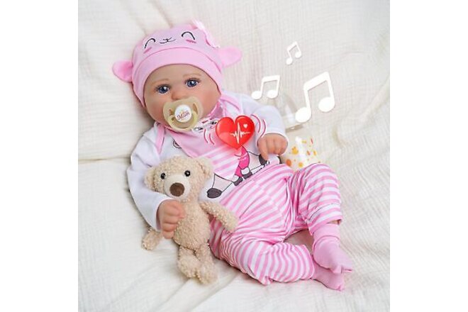 Reborn Baby Dolls with Voice Heartbeat and Breathing - Bailyn, 20 Inches Real...