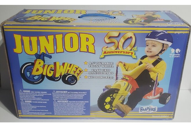 BIG WHEEL Junior 50TH ANNIVERSARY Tricycle Ride-on Toy NEW Sealed Box 18m-3yr