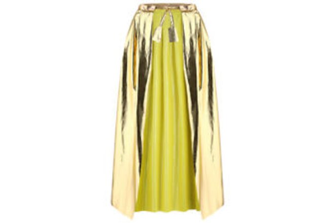 Adults Gold Gilding Cloak Cape Party Accessory for Halloween Cosplay Costume