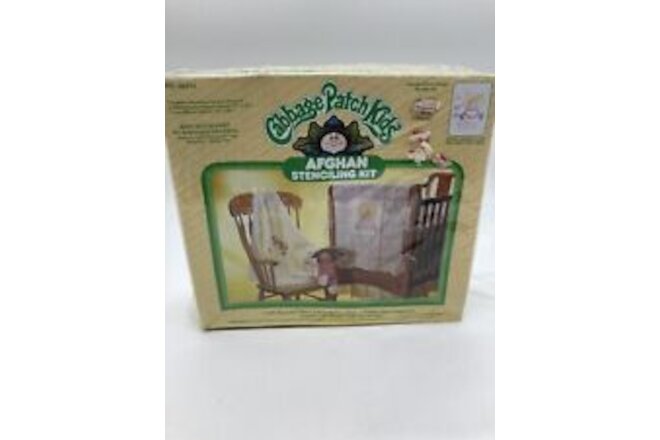 Vintage 1984 Cabbage Patch Kids Afghan Stenciling Kit NEW