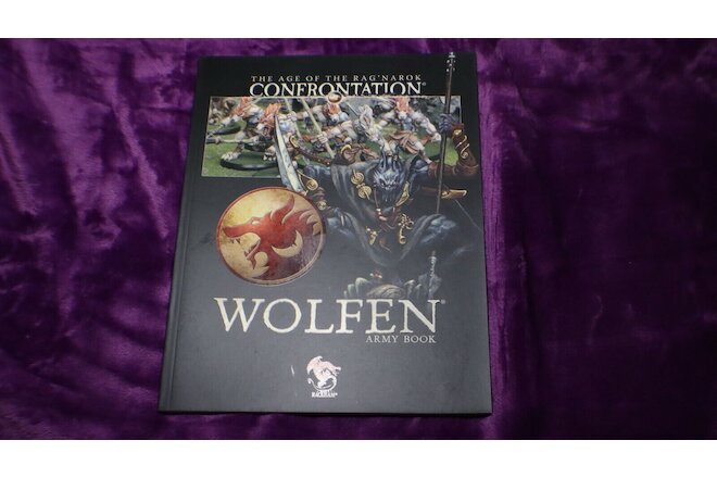 Rackham -  confrontation rule book - WOLFEN  - out of print - RARE