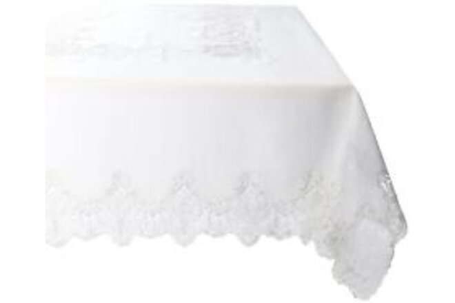 Imperial Embroidered Vintage Lace Design 70" X 105" Oblong/Rectangle Tableclo...
