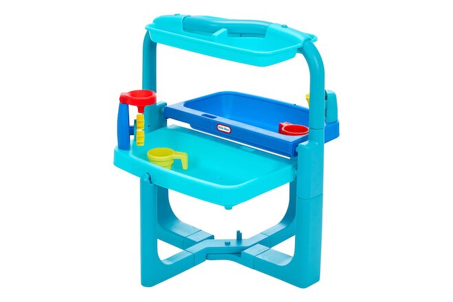 Little Tikes Easy Store Outdoor Folding Water Play Table with Accessories Kids