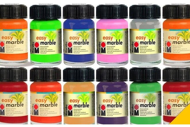 Marabu Easy Marble Effects Paint Glass Wood & more 15ml Colors ~ PICK YOUR COLOR