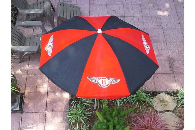 Original Bentley Beach Umbrella Near-Mint Condition from1970s to early 1980s