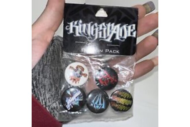 Vintage Kingspade Button Pack of 5 New NOS Pins Pinback