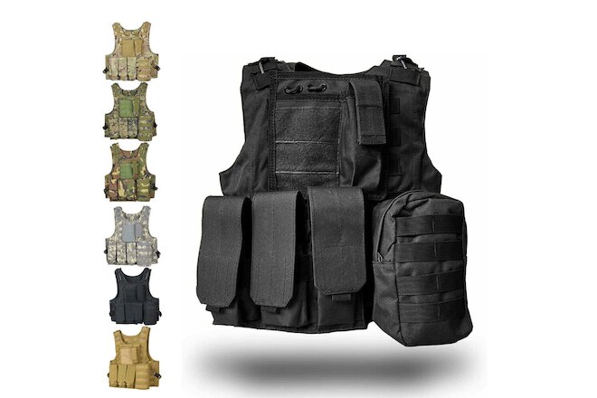 Tactical Vest MOLLE Hunting Combat Vest Military Quick Release Vest for Outdoor