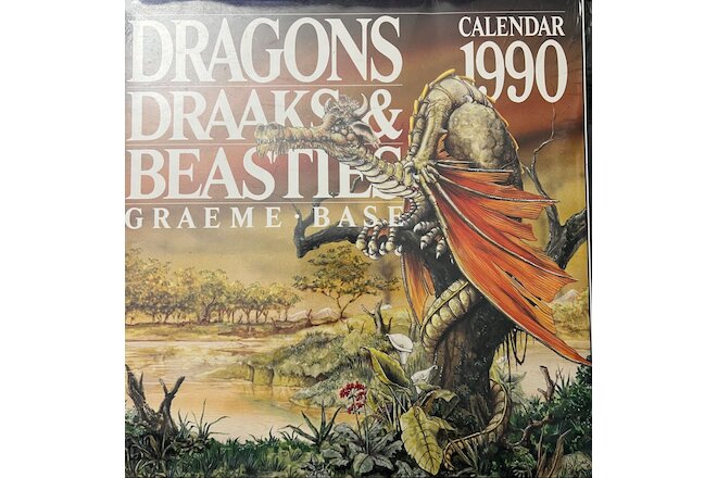 Dragons Draaks & Beasties Graeme Base 1990 Fantasy Art Calendar