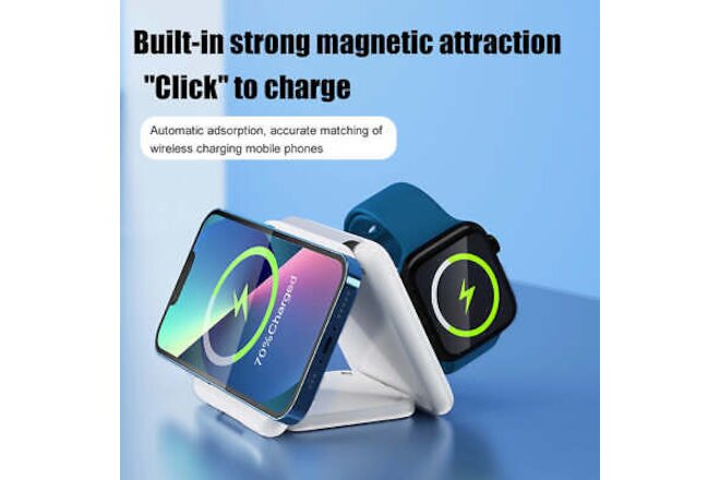 3-in-1 Folding Magnetic Suction Wireless Charger