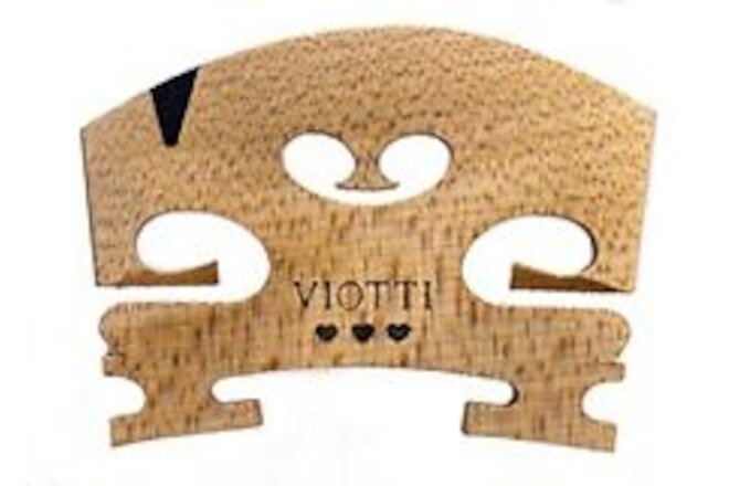 Viotti Violin Bridge 4/4: Finer Grade Solid Maple Violin Bridge, Pre-Cut & Pr...