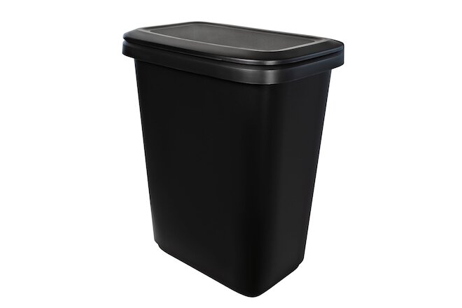 Hefty 20.4 gal Dual Function XL Plastic Divided Kitchen Trash Can, Black