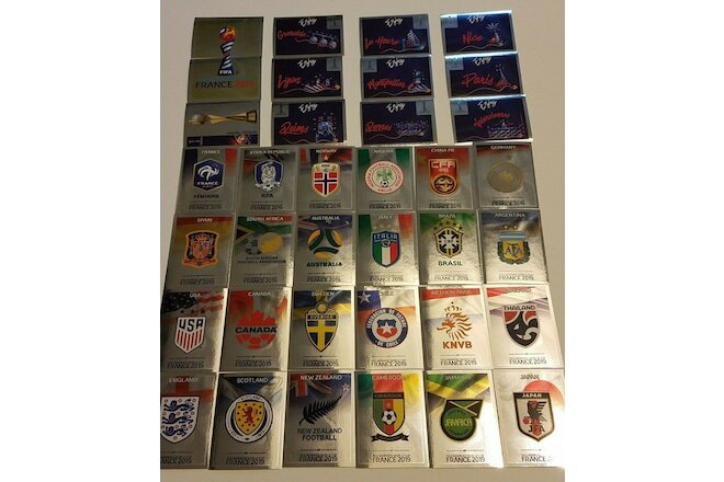 WOMEN'S WORLD CUP 2019 - PANINI STICKERS FOIL, EMBLEMS & SHINY STICKERS.