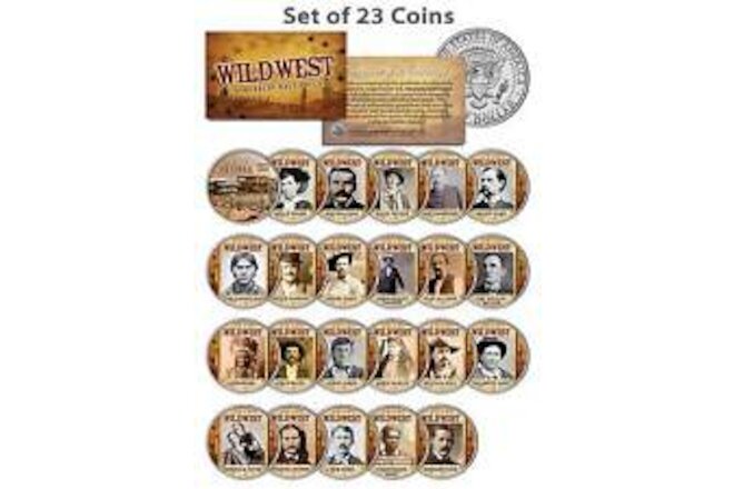 WILD WEST / OLD WEST OUTLAWS Complete Set of 23 U.S. Mint JFK Half Dollar Coins