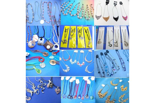 85 cents/per necklace, lot of 100 necklaces wholesale jewelry lot