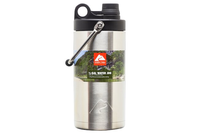 Ozark Trail 1/2 Gallon Double-wall Vacuum-sealed Stainless Steel Water Jug