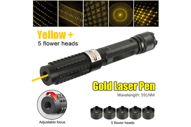 591nm Golden Yellow Laser Pointer (Wicked Lasers Style - Near 589nm) - Upgraded!