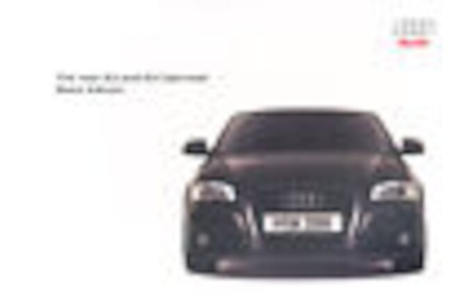 2009 Audi A3 Black Edition Sales Brochure Cabriolet