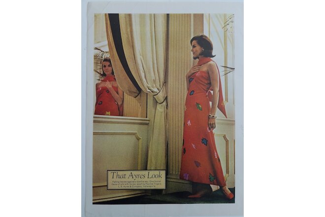1964 women's LS Ayres Co Indianapolis that Ayres look red dress vintage ad