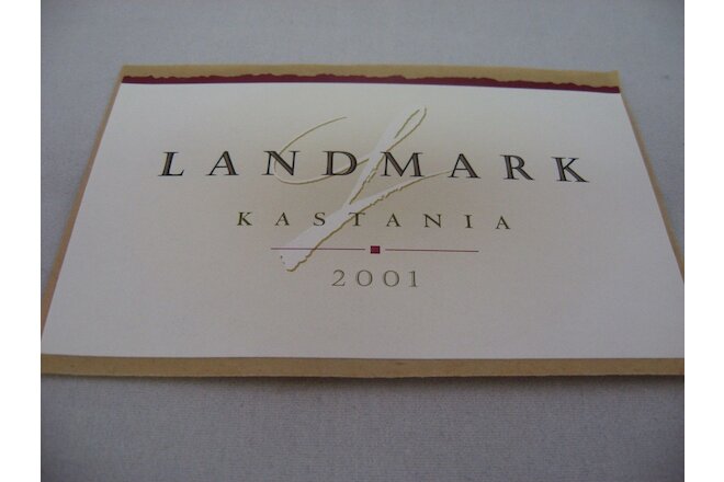 Wine Label: LANDMARK 2001 Kastania