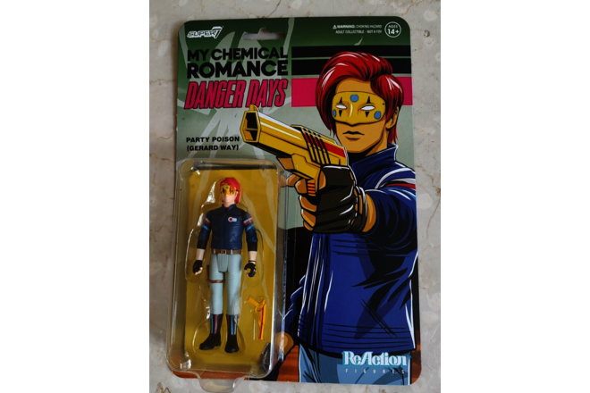 SUPER7 My Chemical Romance Danger Days Party Poison ReAction Figure 3.75" NEW