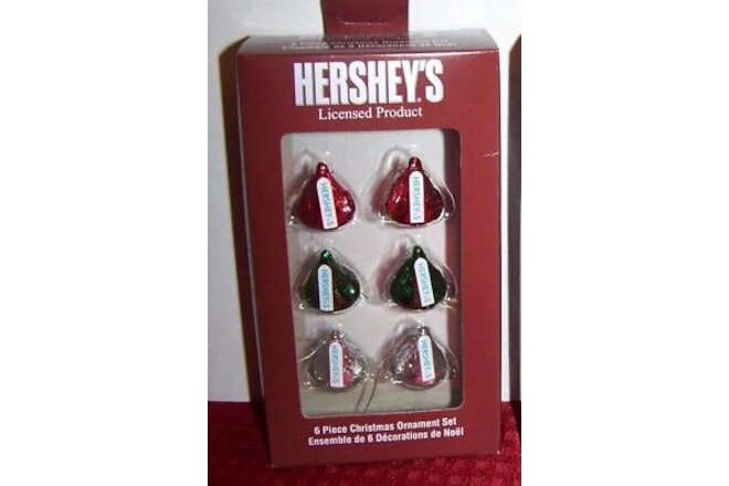 Lot 6 Realistic Size Hershey's Kiss Kisses NEW Christmas Tree Ornaments