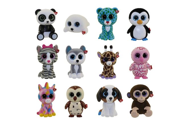 SET of 12 Ty Beanie Boos Mini Boo Hand Painted Collectible Series 1 Figurines