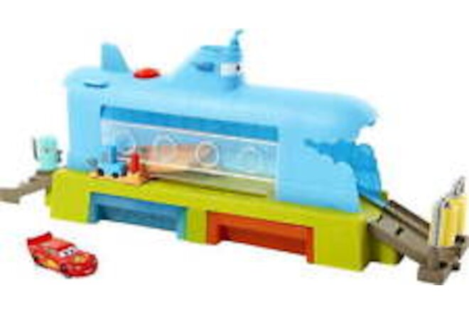 Disney and Pixar Cars Toys Submarine Car Wash Playset with Color-Change