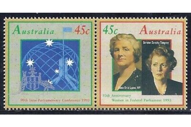 AUSTRALIA (SCOTT 1340-1341A) - 1993 ENID LYONS/DOROTHY TANGNEY - PAIR - MNH