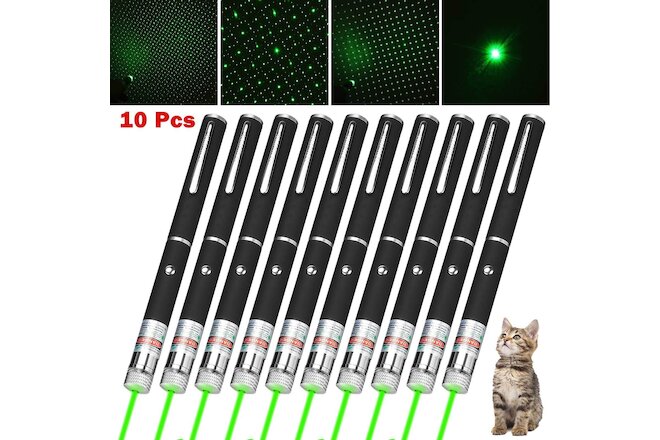 10 Pcs 990Mile Green Laser Pointer Pen 532nm Visible Beam Lazer Light